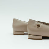 Dahlia Ballerina Flat in Cream