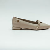 Dahlia Ballerina Flat in Cream