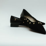 Jasmine Ballerina Flat in Black