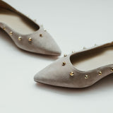 Jasmine Ballerina Flat in Grey